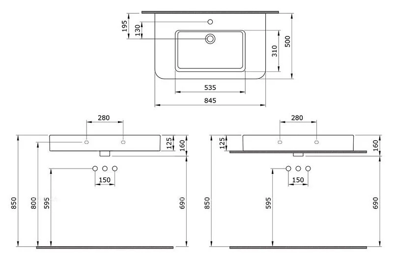 Раковина Bocchi Parma 1124-001-0126 белый