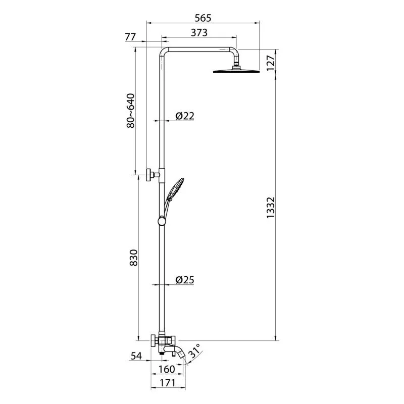 Душевая система Elghansa Shower Systems 2330524-2L (Set-45) хром