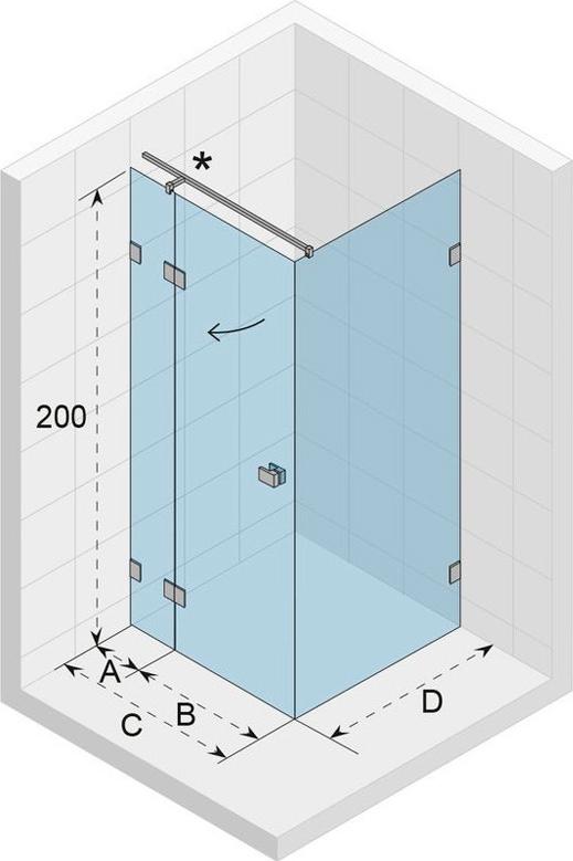 Душевой уголок Riho SZ Scandic NXT X203 157x87 см R G001074120, профиль хром