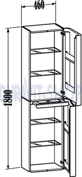 Шкаф Duravit PuraVida PV920608585R белый лак