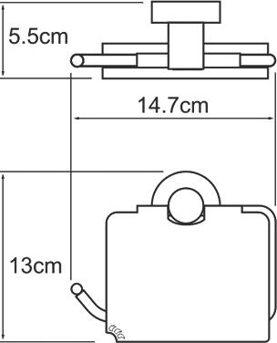 Держатель туалетной бумаги Wasserkraft Isen 4025