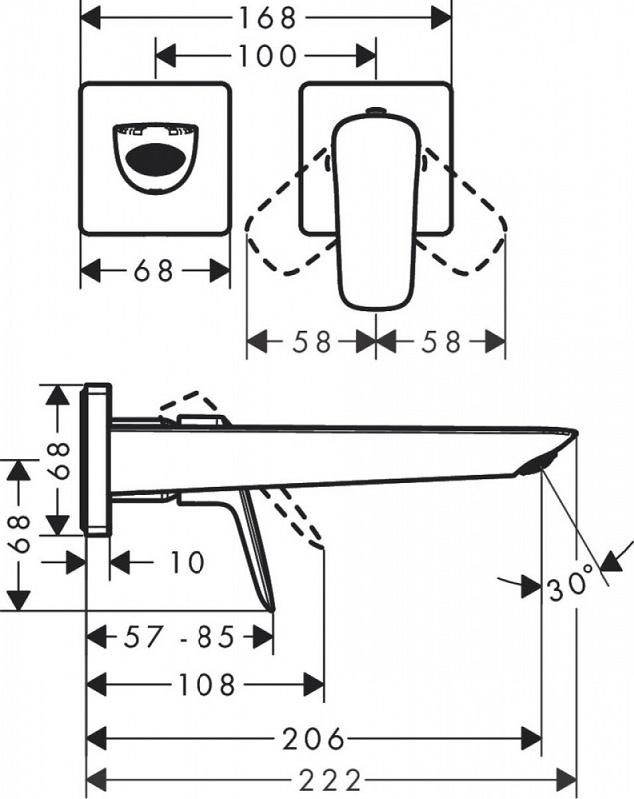 Смеситель для раковины Hansgrohe Fine 71256000, хром