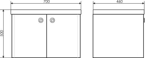 Мебель для ванной Comforty Флоренция 70 П белый глянец