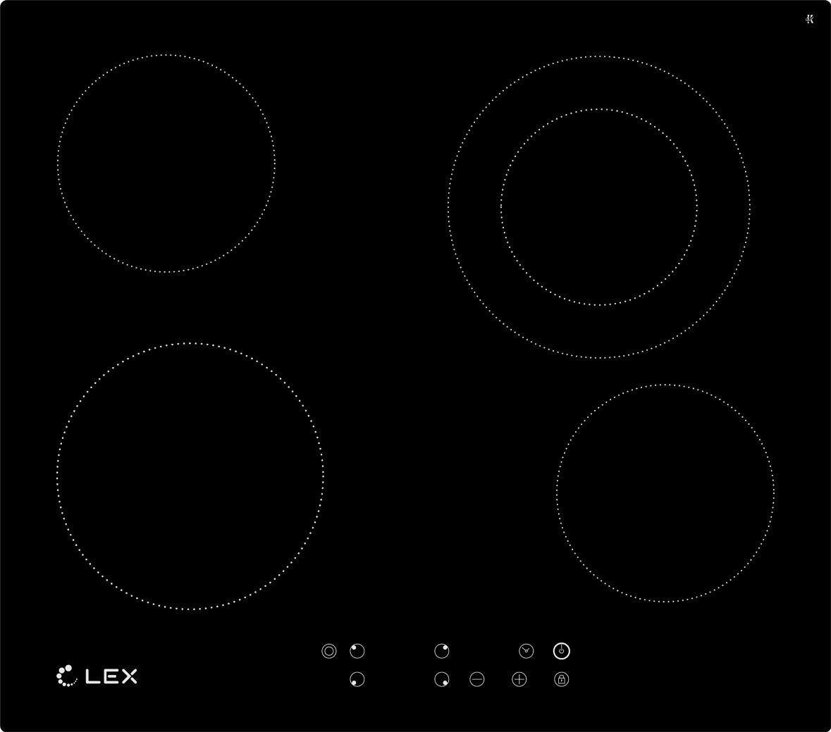 Электрическая варочная панель LEX EVH 641 CHYO000184, black