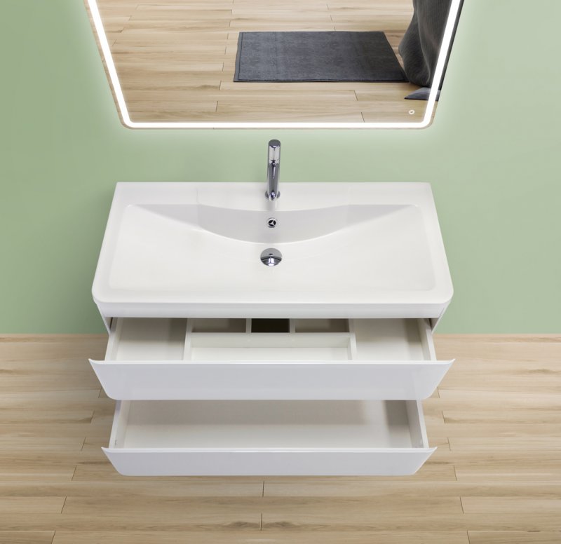 Тумба для комплекта BelBagno ALBANO-800-2C-SO-BL bianco lucido