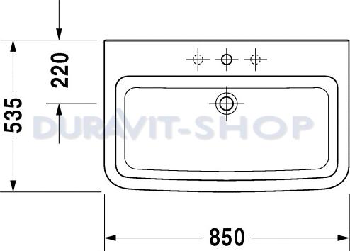 Раковина 85 см Duravit Esplanade 2622850000