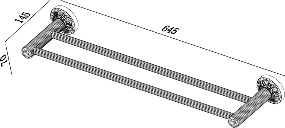 Полотенцедержатель Zorg Antic А 43 BR двойной