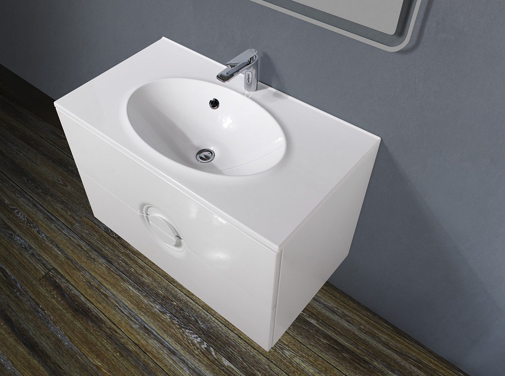 Тумба для комплекта BelBagno ONDA-900-2C-SO-BL bianco lucido