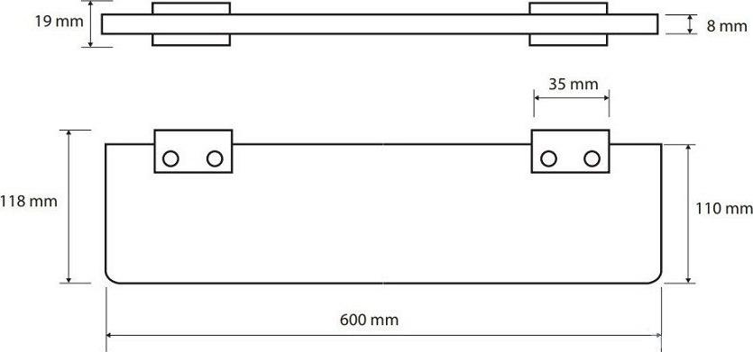 Полочка Bemeta Nero 135002240 чёрный