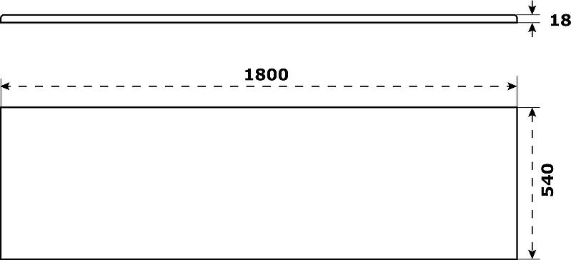 Фронтальная панель для ванны Bas Мале 180 Э 00125, белый