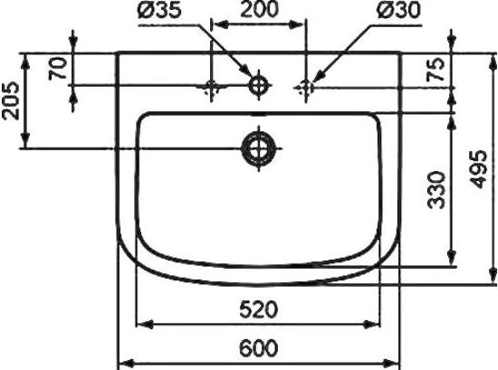 Раковина Ideal Standard Tempo T056401 60 см