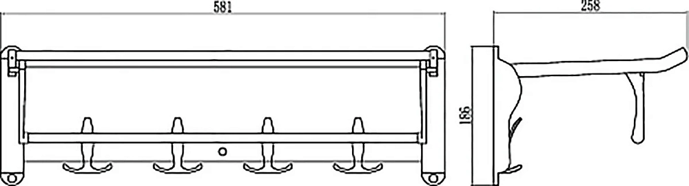 Полка Savol S-006099 хром