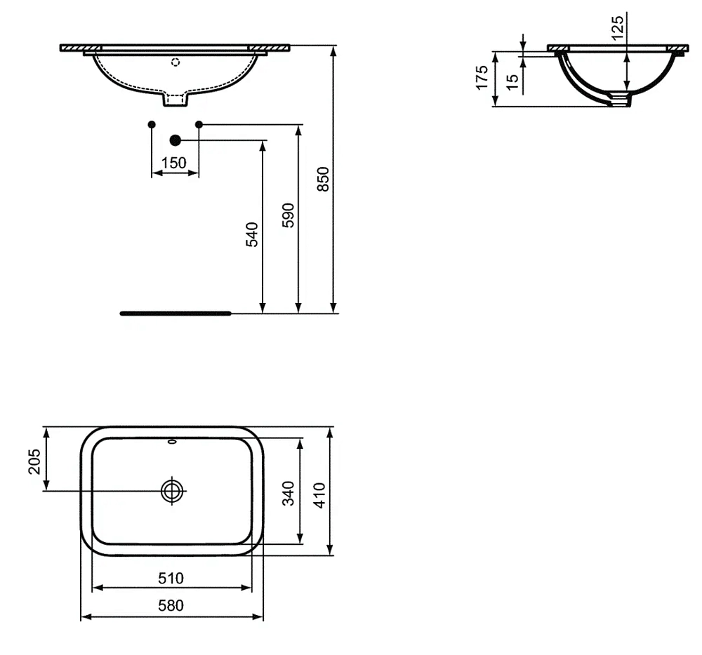 Раковина Ideal Standard Connect E506101 белый