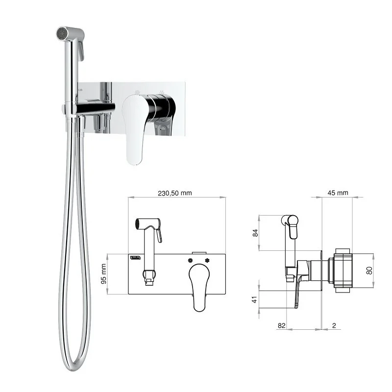 Душ гигиенический Teska Elsa Pro BTK6407 золото