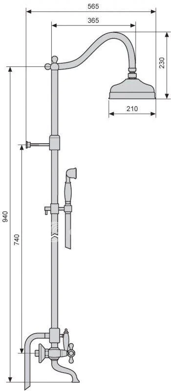 Душевая система Emmevi 1261118BR бронза