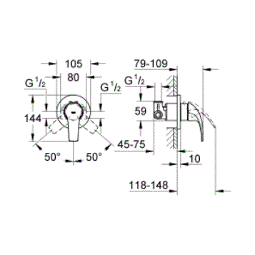 Смеситель для душа Grohe BauCurve 29044000