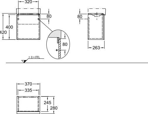 Тумба под раковину 35 см Geberit iCon XS 840039000, серый