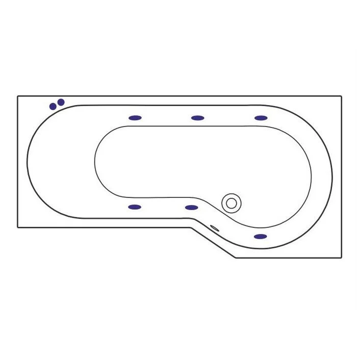 Акриловая ванна Excellent Be Spot 160х80 WAEX.BSP16.SOFT.GL золото, белый