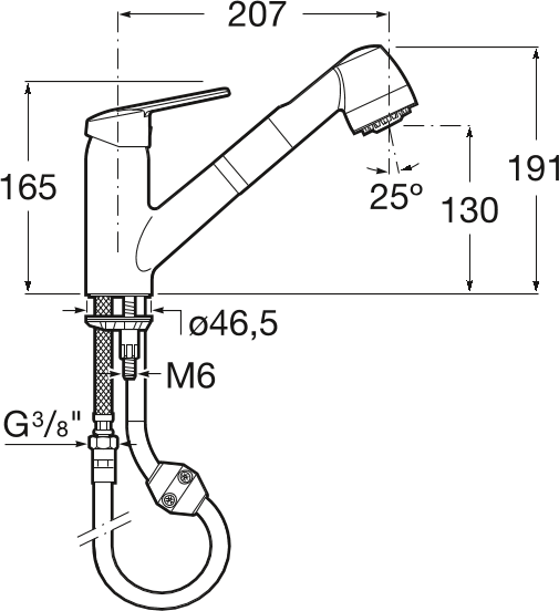 Смеситель для кухонной мойки Roca Victoria 5A8125C00