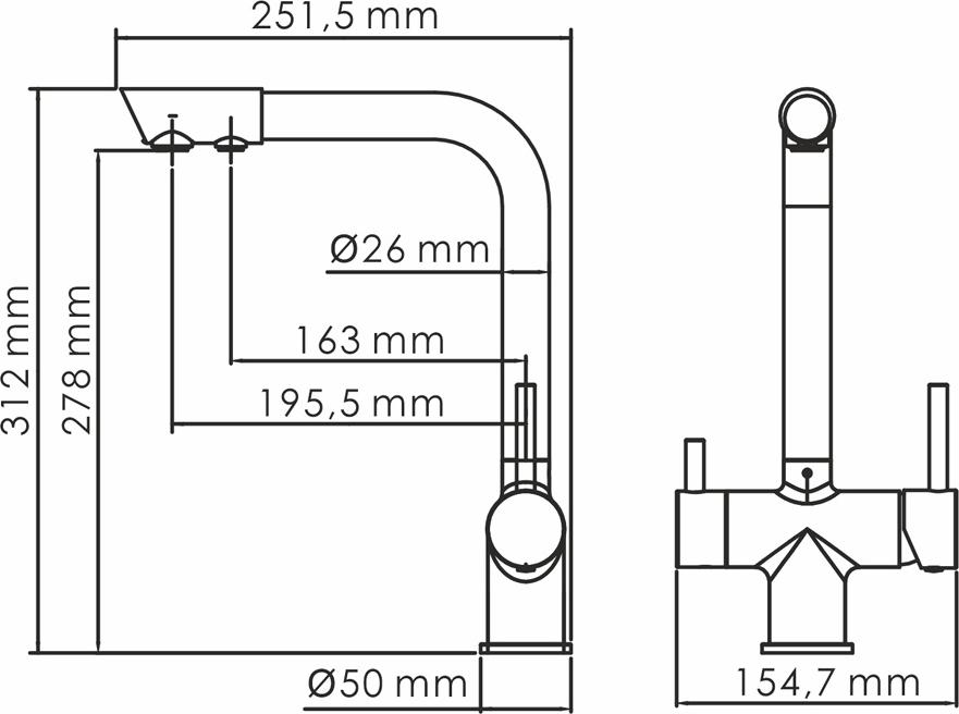 Смеситель для кухни Wasserkraft A8387, матовое золото