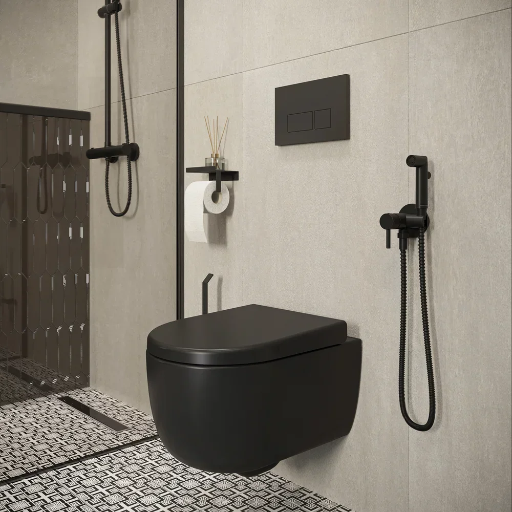 Держатель туалетной бумаги Decor Banyo SS 304 Black SS304 6023 04 04 черный