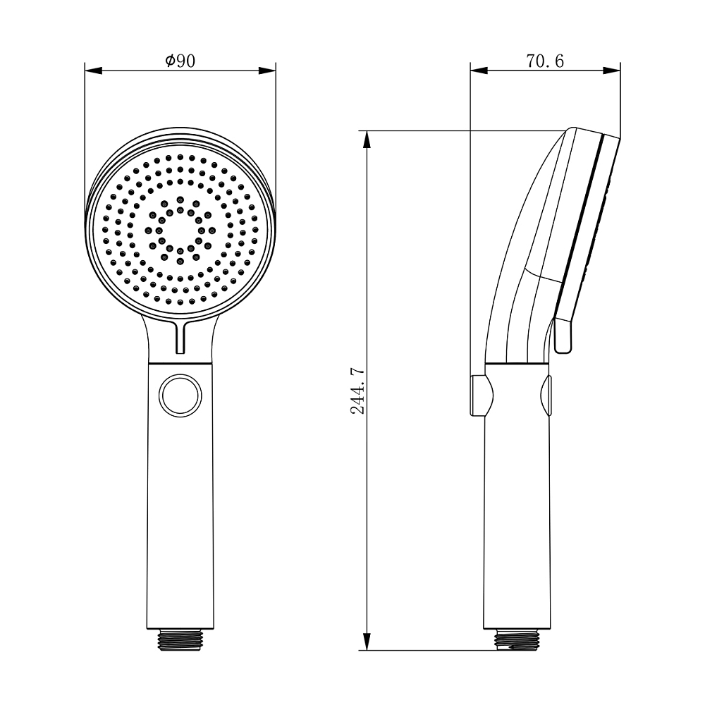 Душевая лейка Lemark LM0819CW хром, белый