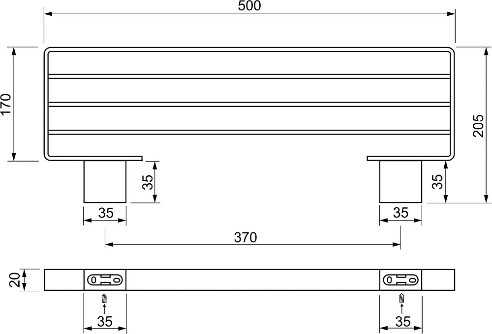 Полочка Bemeta Via 135002182 хром