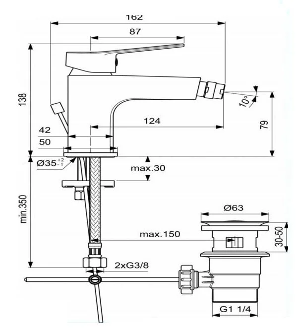 Смеситель для биде Ideal Standard Entella BC234AA хром