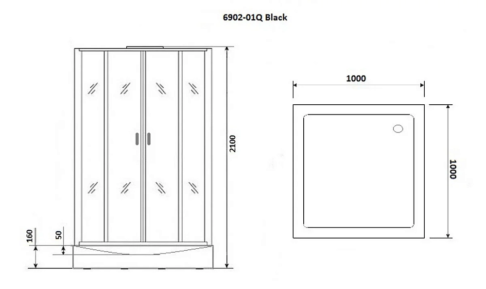 Душевая кабина Niagara Premium NG-6902-01QBLACK