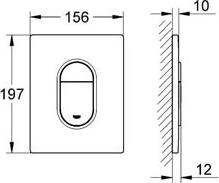 Кнопка смыва Grohe Arena Cosmopolitan 38844SH0 белая