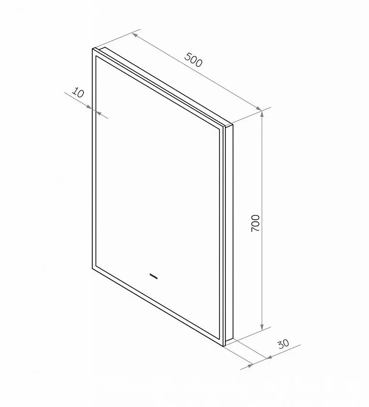 Зеркало Art&Max Sorrento AM-Sor-500-700-DS-F черный