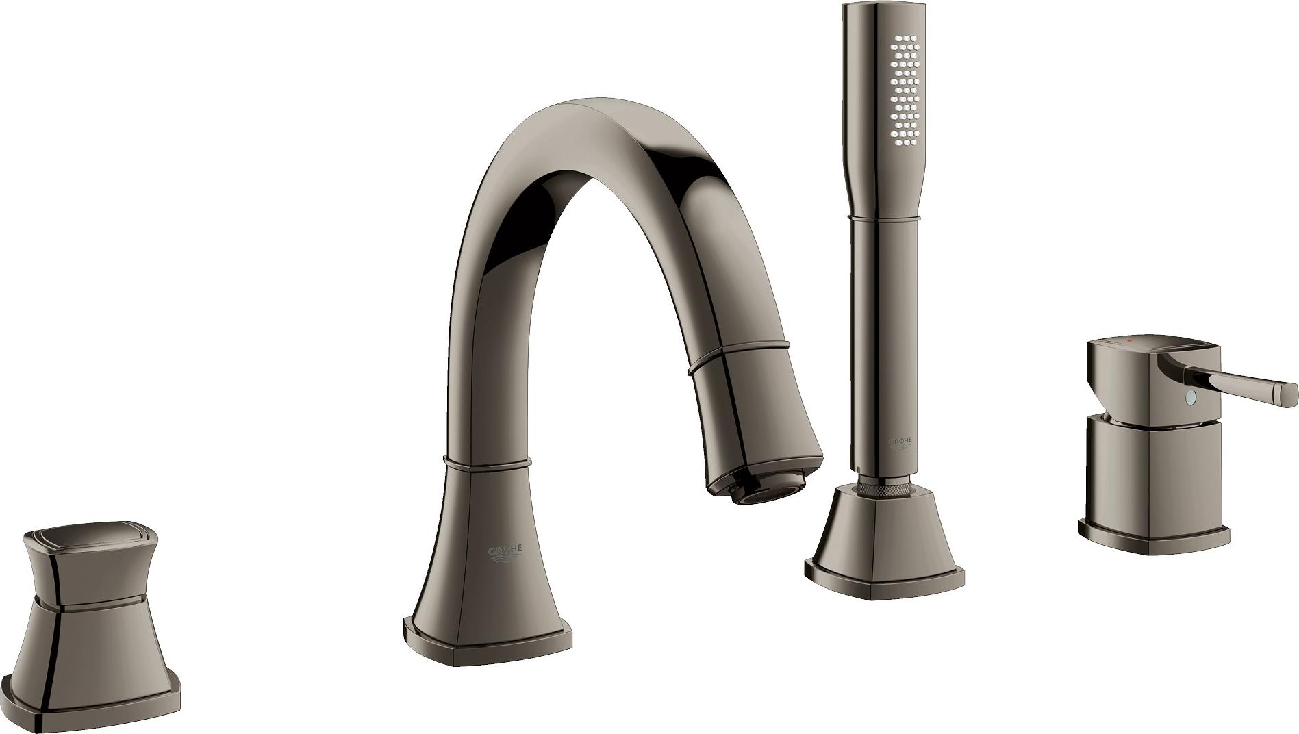 Смеситель для ванны Grohe Grandera 19936A00 тёмный графит, глянец