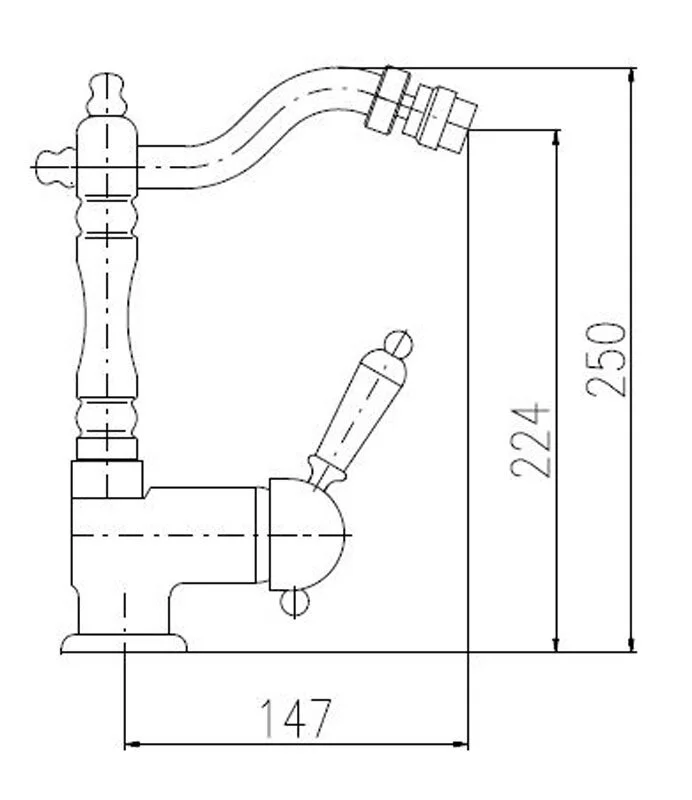 Смеситель для биде Rav-Slezak Labe L408.5/9SM бронза