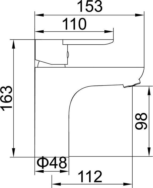 Смеситель для раковины Accoona A9008, хром