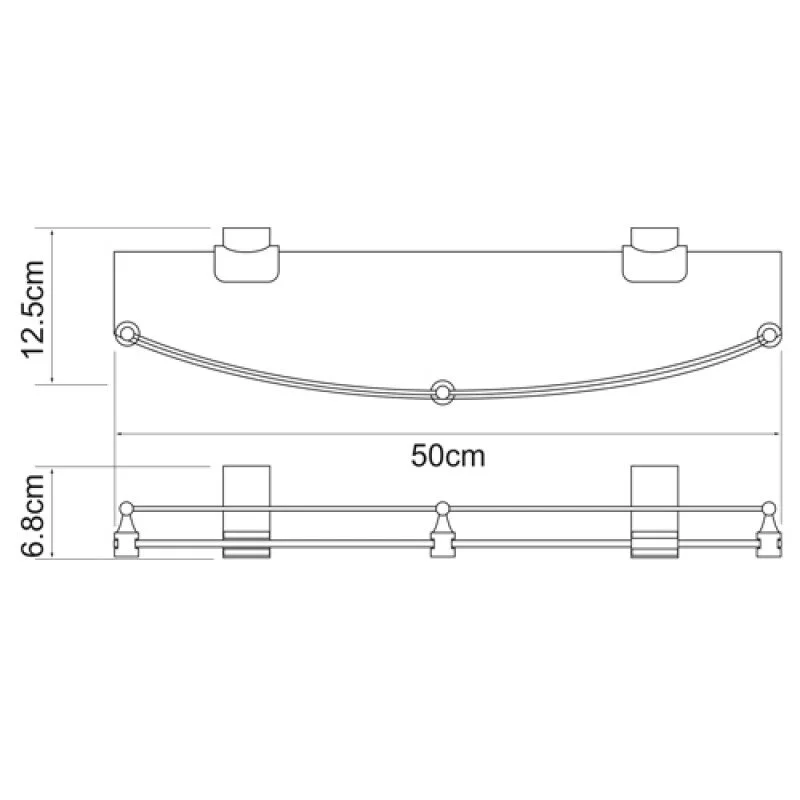 Полка WasserKRAFT Leine К-5000 K-5044W белый