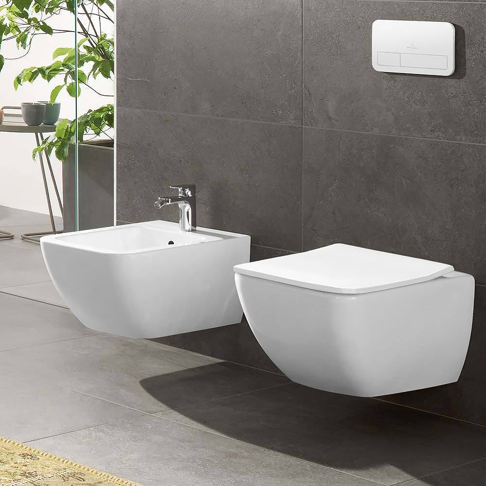 Подвесной унитаз Villeroy & Boch Venticello 4611RS01 безободковый с тонким сиденьем микролифт