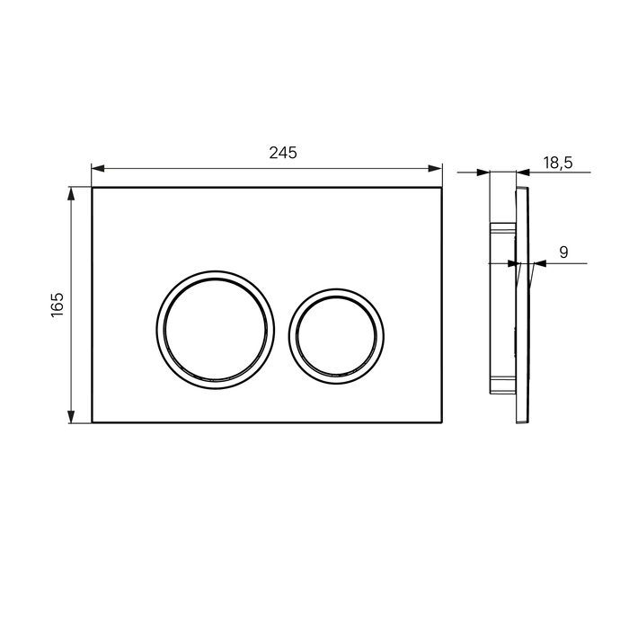 Кнопка смыва Iddis Unifix UNI03WBi77 белый