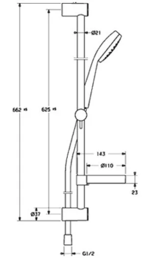 Душевой гарнитур Hansa Viva 44160110 хром