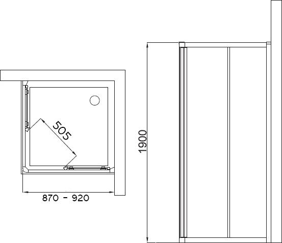 Душевая дверь в нишу Ideal Standard Connect T9806EO