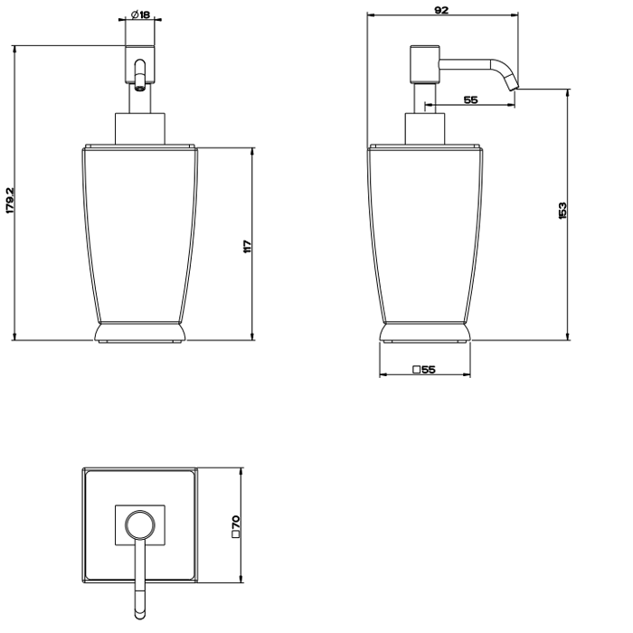 Дозатор для жидкого мыла Gessi Mimi 33238#149, finox / белый