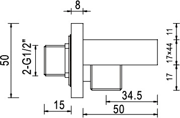 Шланговое подключение RGW Shower Panels SP-182 с держателем для душа