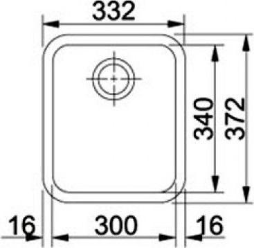 Кухонная мойка 33 см Franke Galasia GAX 110-30 122.0021.439, нержавеющая сталь