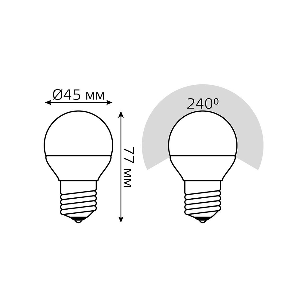 Лампа светодиодная Gauss E27 12W 3000K матовая 53212