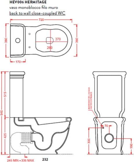 Напольный унитаз ArtCeram Hermitage HEV006 03 00 с бачком HEC009 03 00