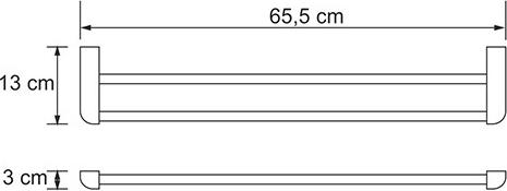 Полотенцедержатель 65 см WasserKRAFT Kammel K-8340, хром