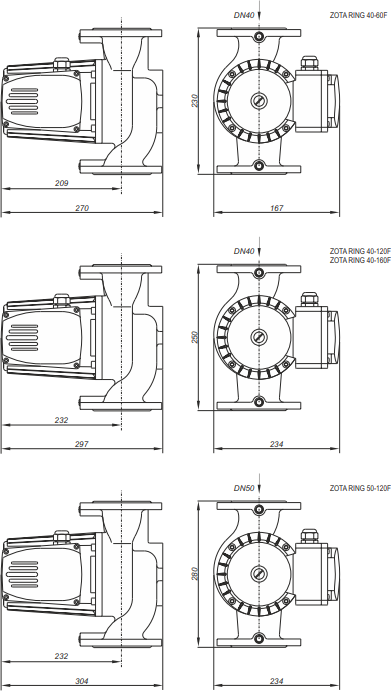 Циркуляционный насос Zota Ring 40-60F ZR 363006 4110