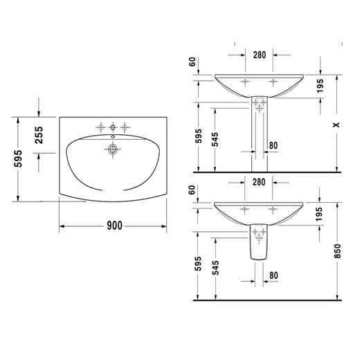 Раковина Duravit Caro 434900000 белый