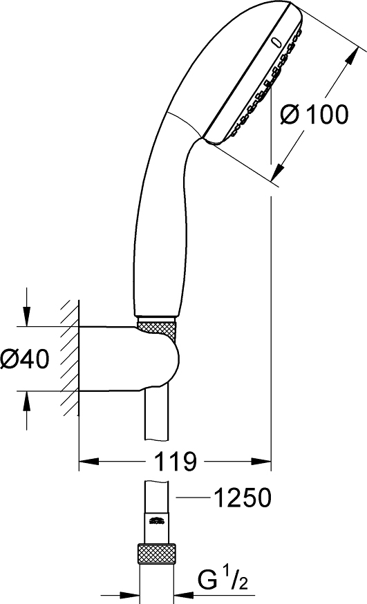 Душевой гарнитур Grohe New Tempesta 27799001