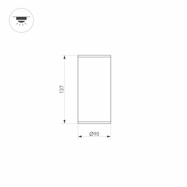 Уличный светодиодный светильник Arlight LGD-Forma-Surface-R90-12W Day4000 032576