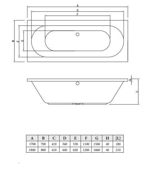 Акриловая ванна C-Bath Cora CBQ001001 белый